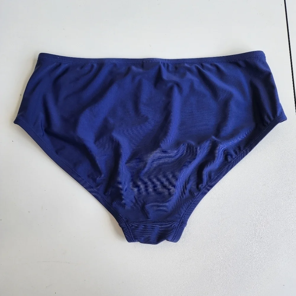 NWT Noon Swim Women's Bottoms Women’s Plus Size 18 Swimwear Navy BLUE